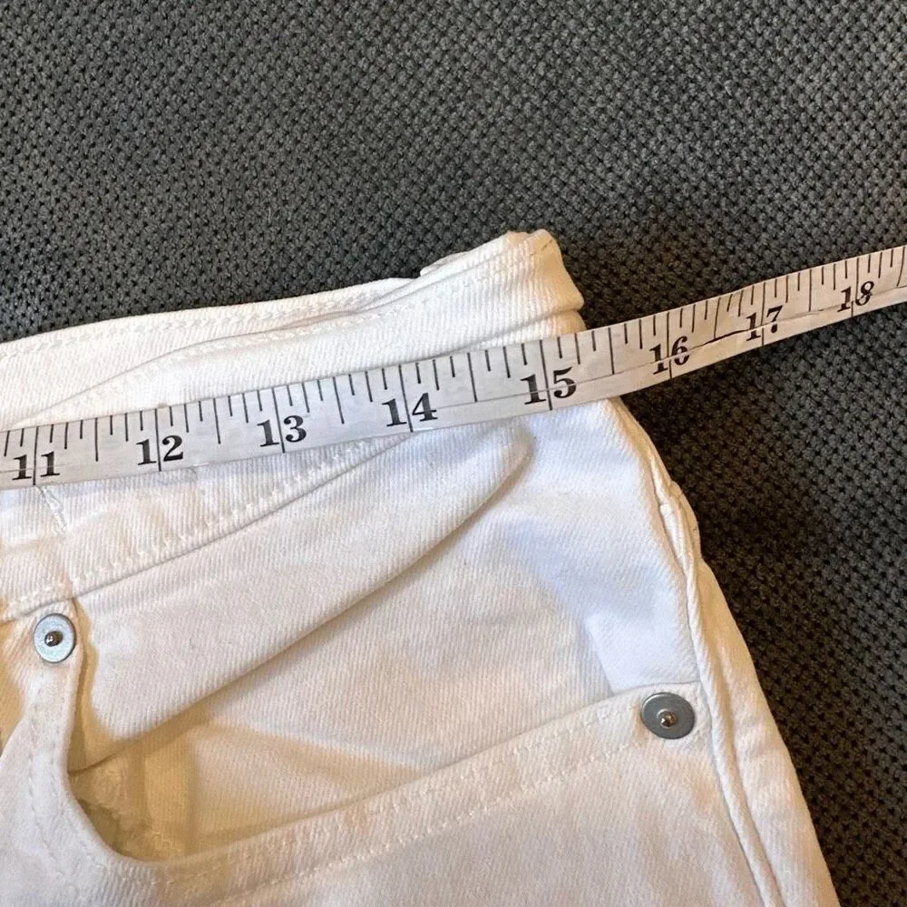 Madewell The High-Rise Slim Boyjean Boyfriend Jeans‎ in Tile White Size 27”